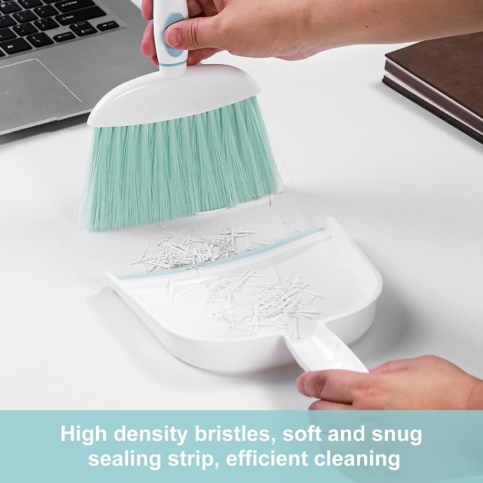 NACENA Small Dust Pan and Brush Set, Mini Broom and Dustpan Set Small Hand - Image 6