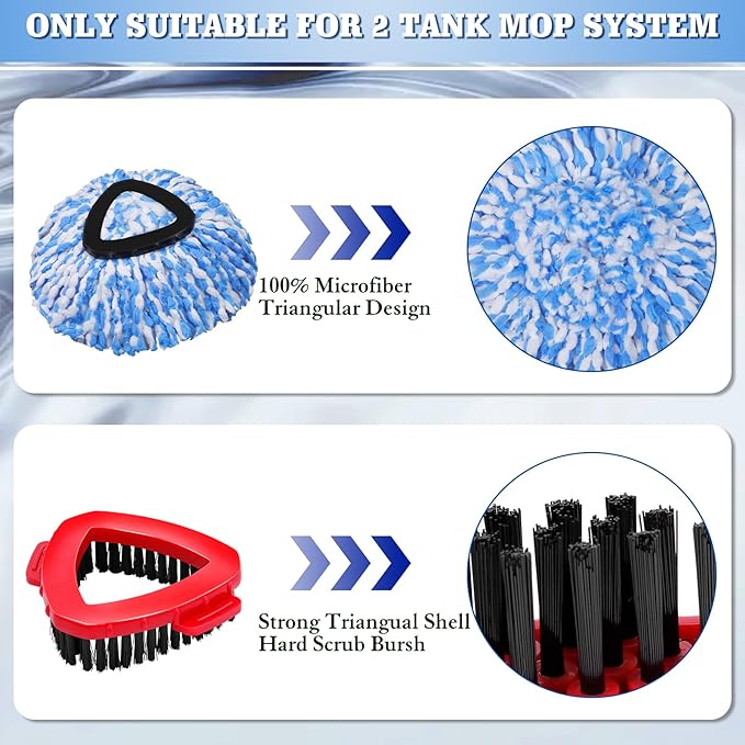 4 Pack Spin Mop Replacements Head Compatible - Image 2