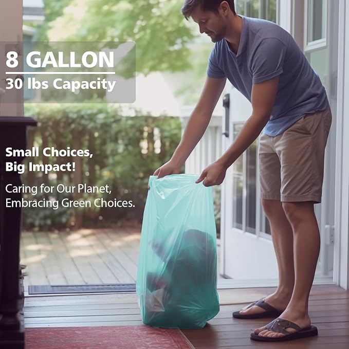 Biodegradable 8 Gallon Trash Bags, AYOTEE Garbage Bags 8 gallon, Compostable - Image 9