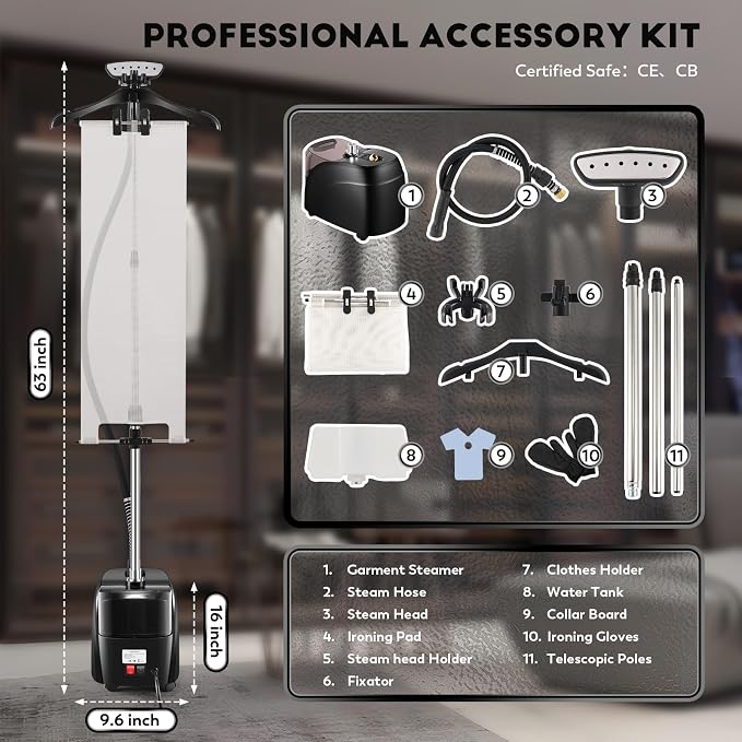 CGOLDENWALL Commercial Standing Garment Steamer - Image 5