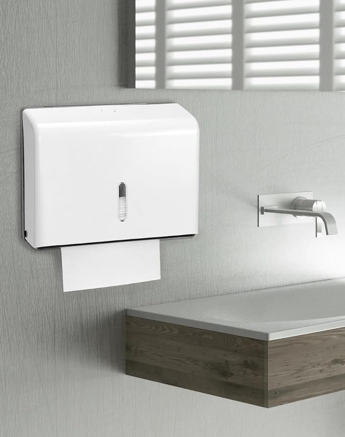 QWORK Paper Towel Dispenser Wall Mount, 2 Pack Multifold Hand Towel Dispenser - Image 8