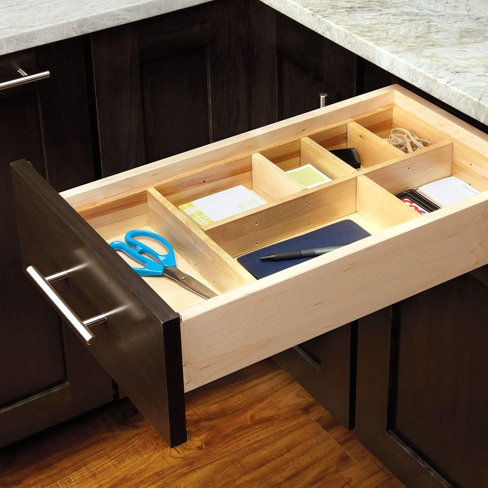 Rev-A-Shelf Customizable Drop-In Kitchen Drawer Organizer Kit for Large Utens...