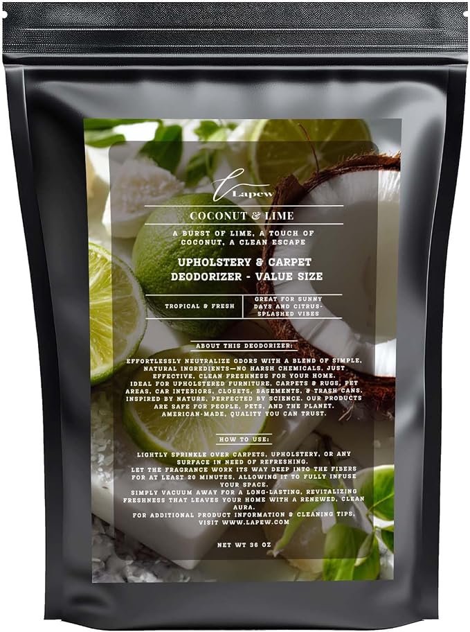 Coconut & Lime Carpet Freshener Powder Refill 36 oz | Powerful Odor Eliminator by Lapew
