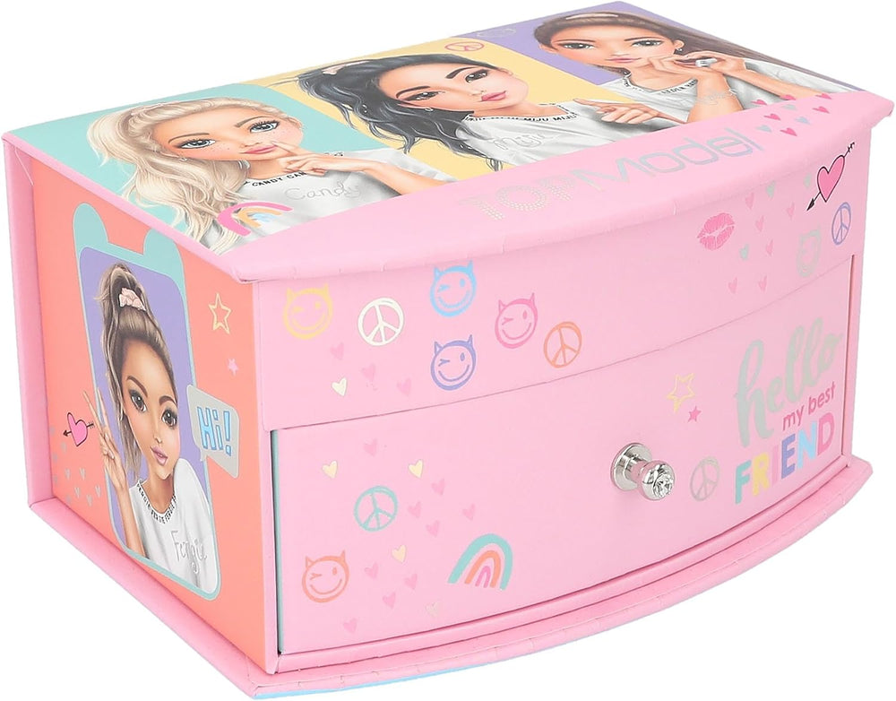 Depesche 12719 TOPModel Snap Shots - Small Jewellery Box in Pink with Mannequ...