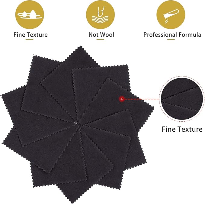 CATIFLIN 100pcs Premium Jewelry Cleaning Cloth, - Image 2