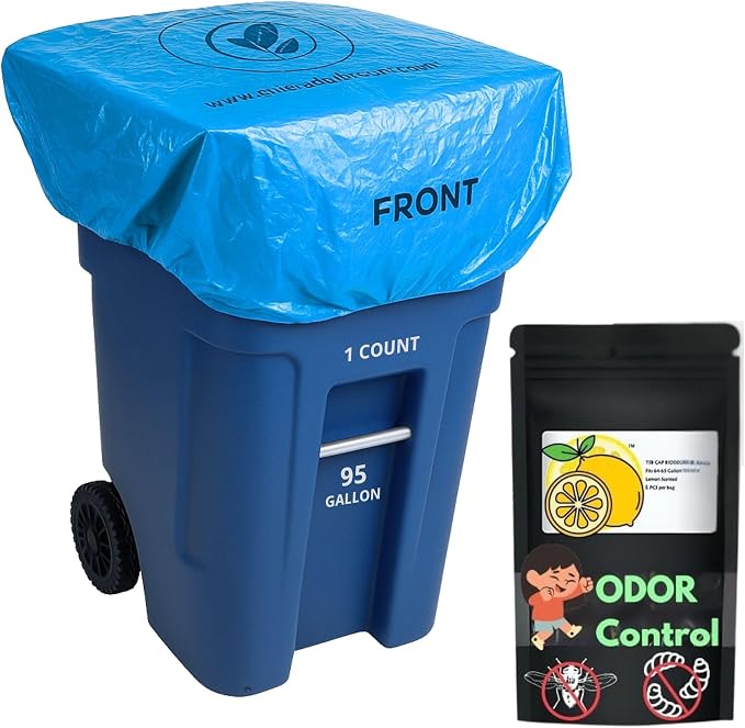 | Odor Eliminating Trash Can Cover by TrashSmellBuster
