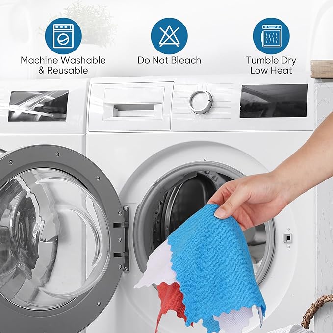 Orighty Microfiber Cleaning Cloths, 75 Sheets Shop Towels, Reusable Paper - Image 3