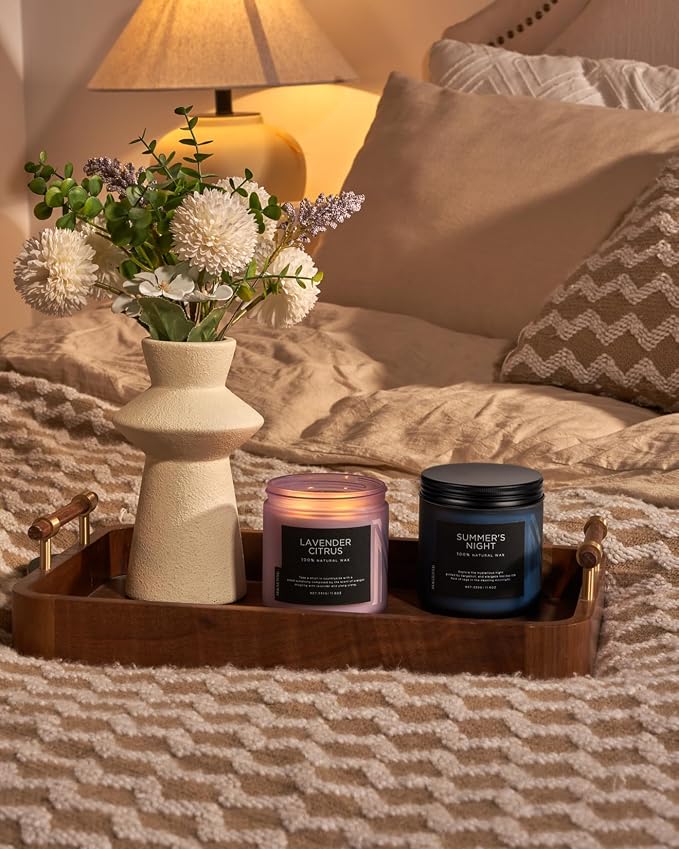 M&SENSE Soy Candles for Home Scented, 11.6oz Lavender Citrus Scent Aromatherapy - Image 8