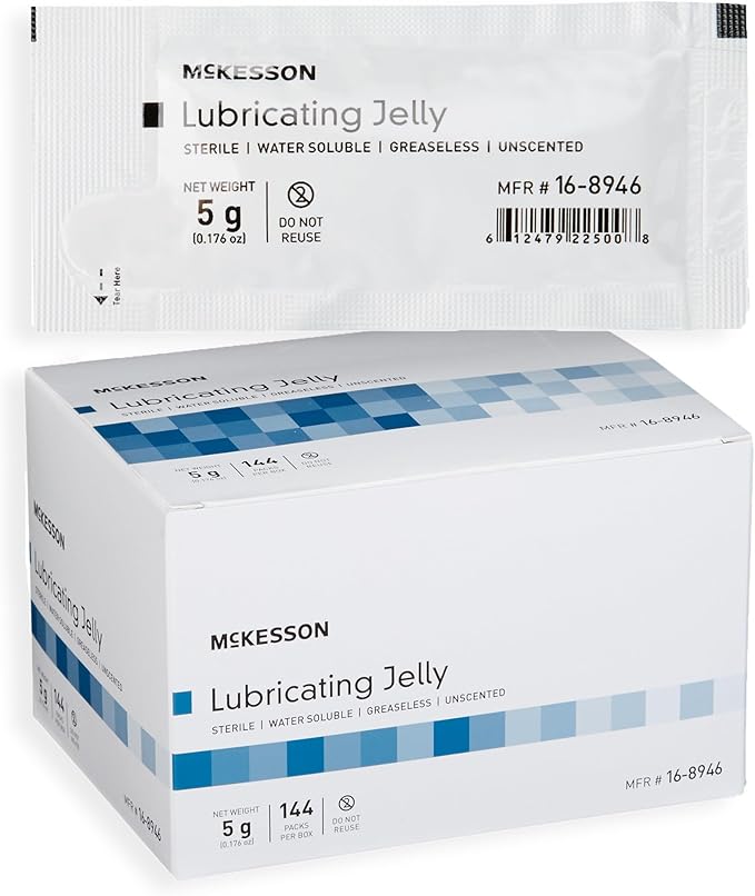 McKesson Lubricating Jelly, 5 g Water Based Non-Sticky Lube, Water Soluble - Image 3