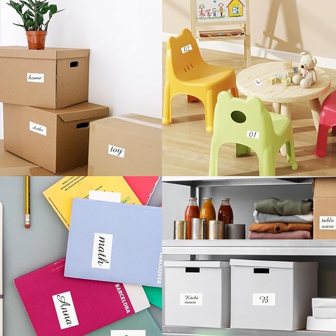 STARLIBOO Colored Labels Stickers 3 x 2 Inch, Removable Rectangle Moving Labels - Image 5