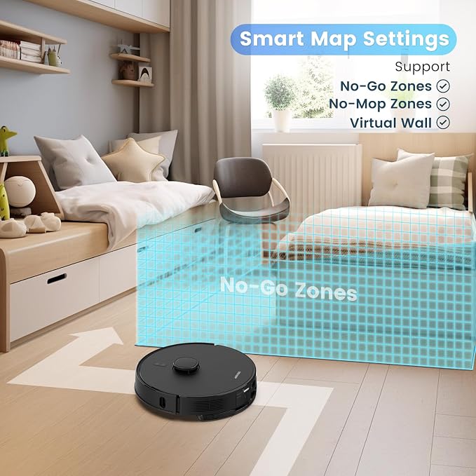 AIRROBO Robot Vacuum and Mop Combo, Self-Emptying, 60-Day Capacity, Home Mapping - Image 6