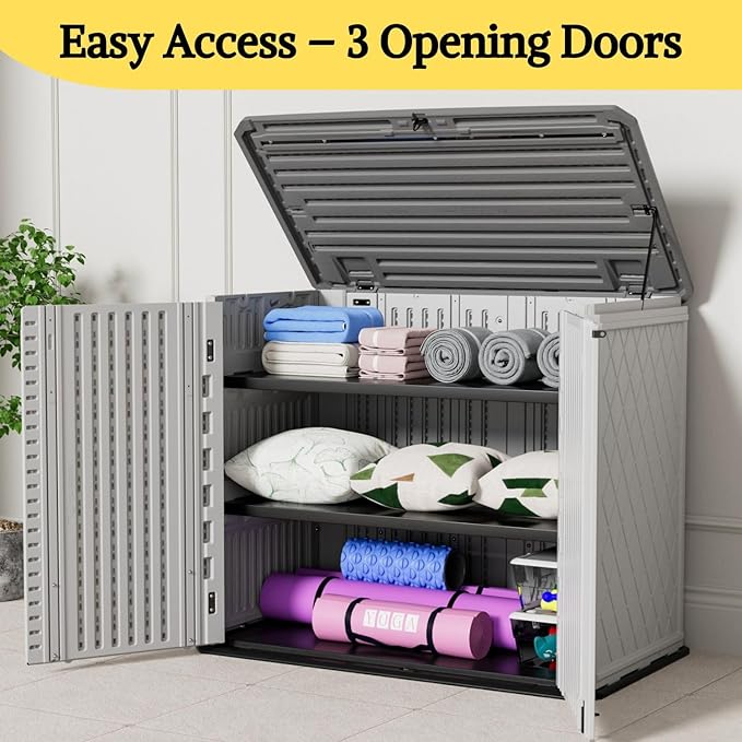 ZZM 4x2.5 FT Outdoor Storage Shed, Resin Waterproof Storage Cabinet - Image 6