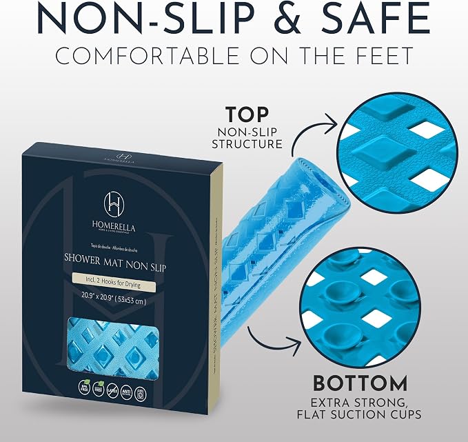 Homerella Anti Slip Shower Mat | Anti Mold Non Slip Bathtub Mat - Image 5