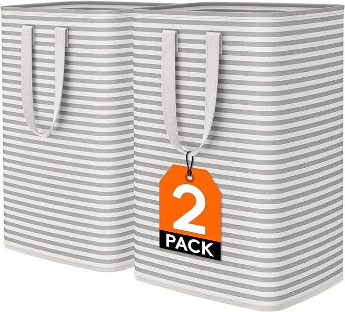 Lifewit 2 Pack Laundry Hamper Large Collapsible Laundry Baskets, Freestanding by Lifewit