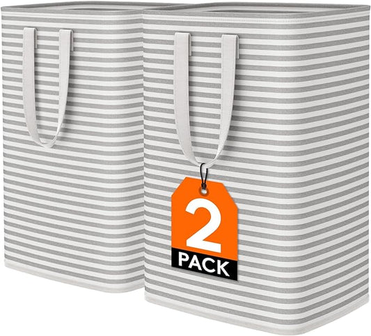 Lifewit 2 Pack Laundry Hamper Large Collapsible Laundry Baskets, Freestanding by Lifewit