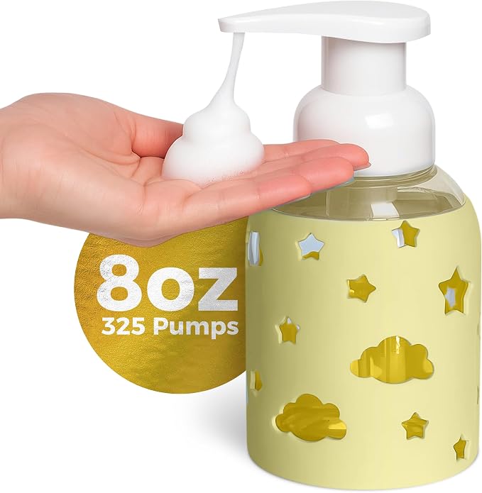 SoCal Suds & Company Glass Foaming Hand Soap Dispenser, Soft Grip Silicone by SoCalSudsCompany