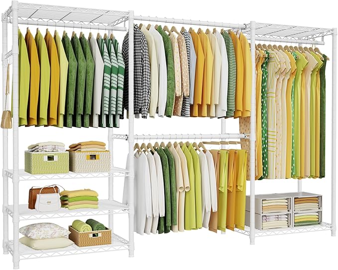 Ulif E1 Heavy Duty Closet Garment Rack, 6 Tiers Adjustable Metal Freestanding by Ulif