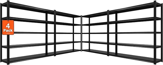 72" H Garage Shelving 2000LBS Heavy Duty Storage Shelves Adjustable 5 Tier by Howzone