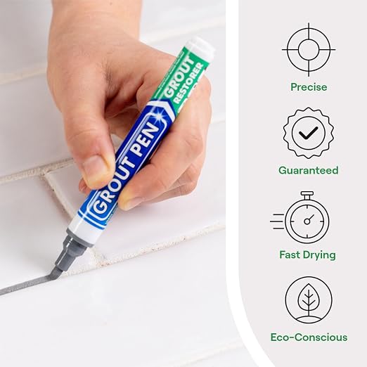 Grout Pen Grey Tile Paint Marker: Waterproof Grout Paint, Tile Grout Colorant - Image 2