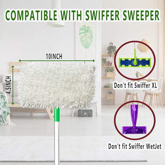 Reusable Microfiber Mop Pads Washable Wet Pads Compatible - Image 2