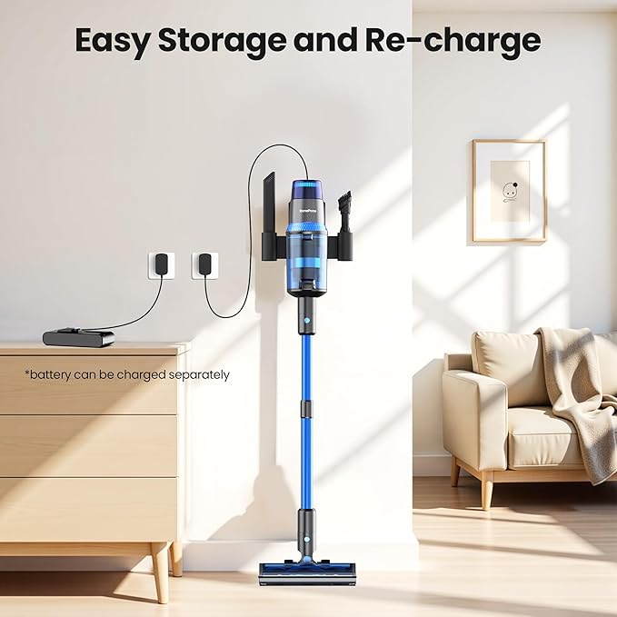 V25 Cordless Vacuum Cleaner, 680W 60Kpa Powerful Stick Vacuum - Image 4