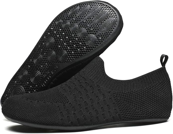 QZKDM Lightweight Slip on Grip Indoor House Slippers Barefoot Non Slip Home - Image 6