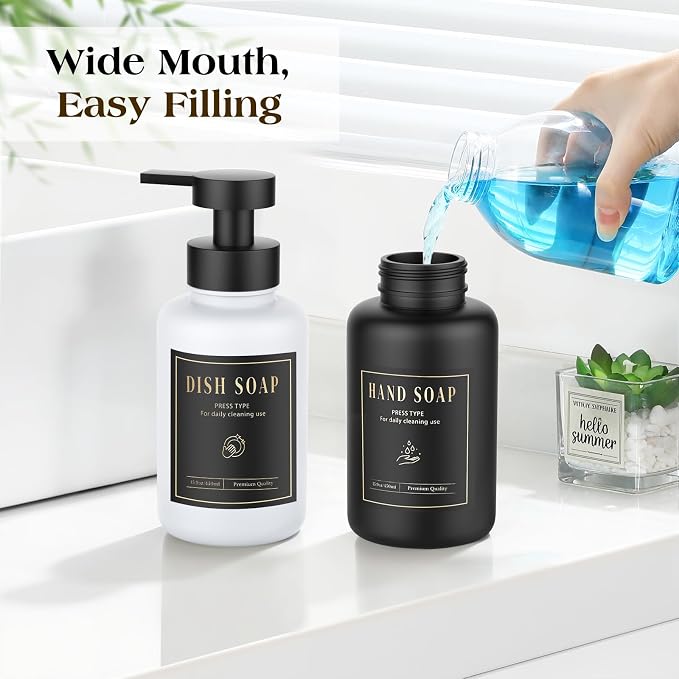 Luxspire Foaming Soap Dispenser, Glass Foam Pump Soap Dispenser, Non-Slip - Image 4