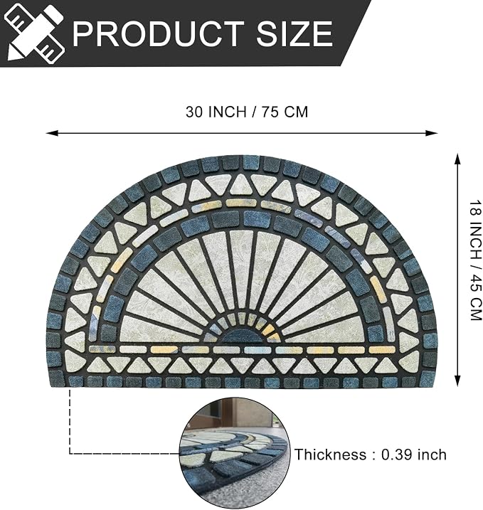 CHICHIC Welcome Door Mat 18 x 30 Inch Front Doormat Outdoors - Image 3