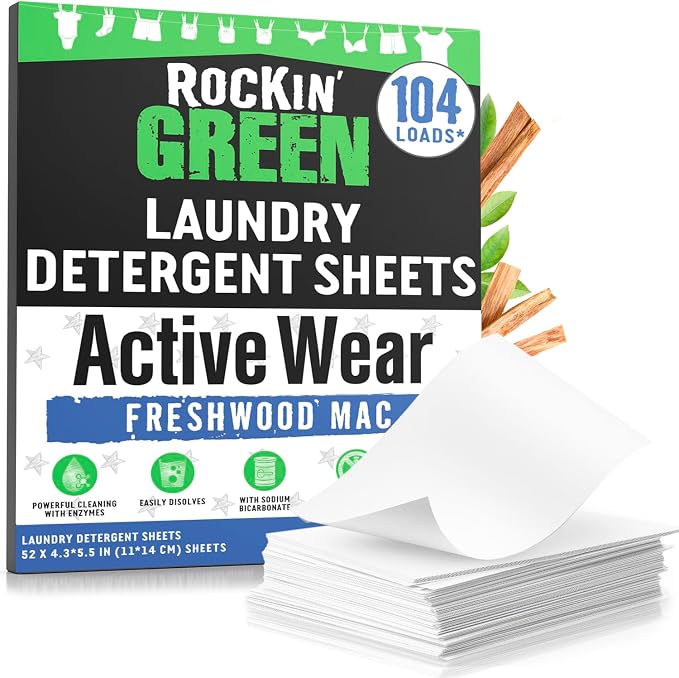 Rockin' Green Active Wear Travel Laundry Detergent Sheets by RockinGreen