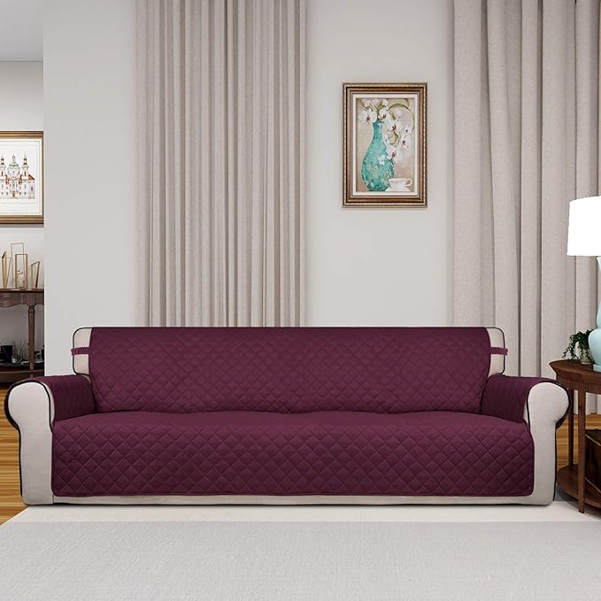 PureFit Reversible Quilted Sofa Cover, Water Resistant Slipcover Furniture - Image 2
