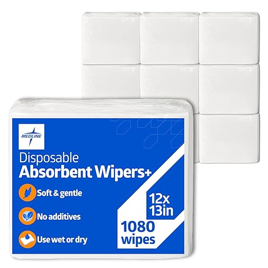 Medline Absorbent Wipers+ Disposable Heavy Duty Dry Wipes - Image 2