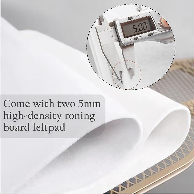 Ironing Board Cover with Two 5MM Thick Feltpads, Fits Standard Ironing Boards - Image 2