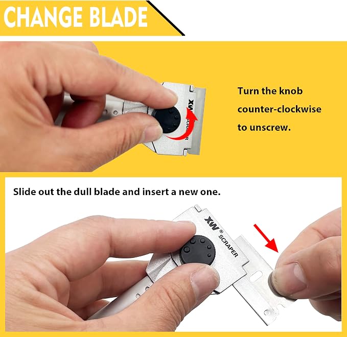 XW Razor Blade Paint Scraper Set, Heavy Duty Putty Knife - Image 6