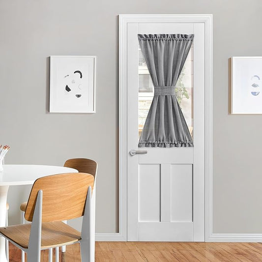 NICETOWN Linen French Door Curtains Privacy Light Reducing Window Coverings by NICETOWN