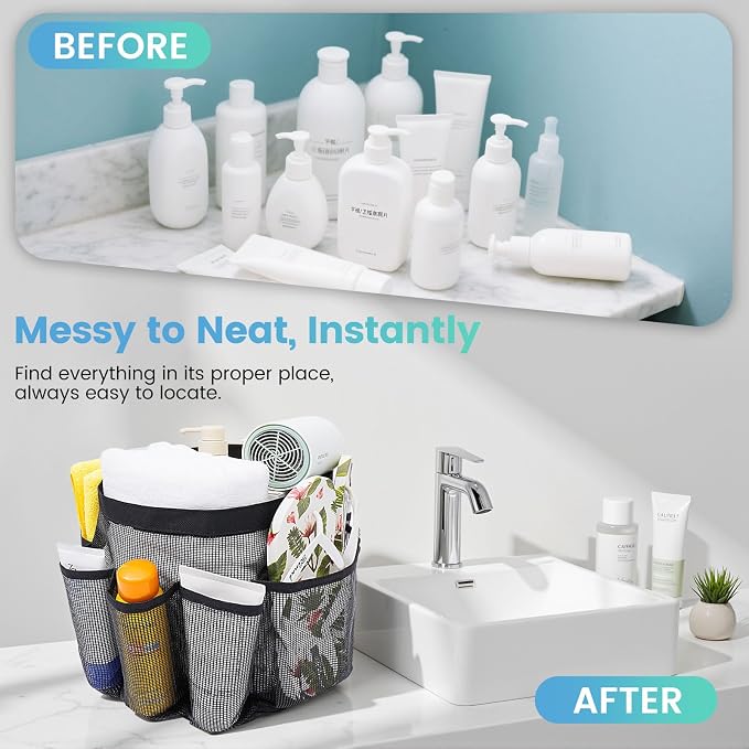 Mesh Shower Caddy Portable for College Dorm Room Essentials for Girls - Image 7