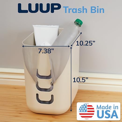 STORi Luup Bathroom Wastebasket, Secure Grocery Bags, Plastic Garbage Container - Image 2