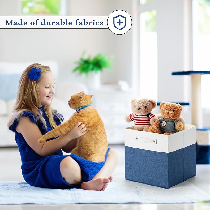 13 x 13 Inch Fine Linen Storage Bins - Image 2
