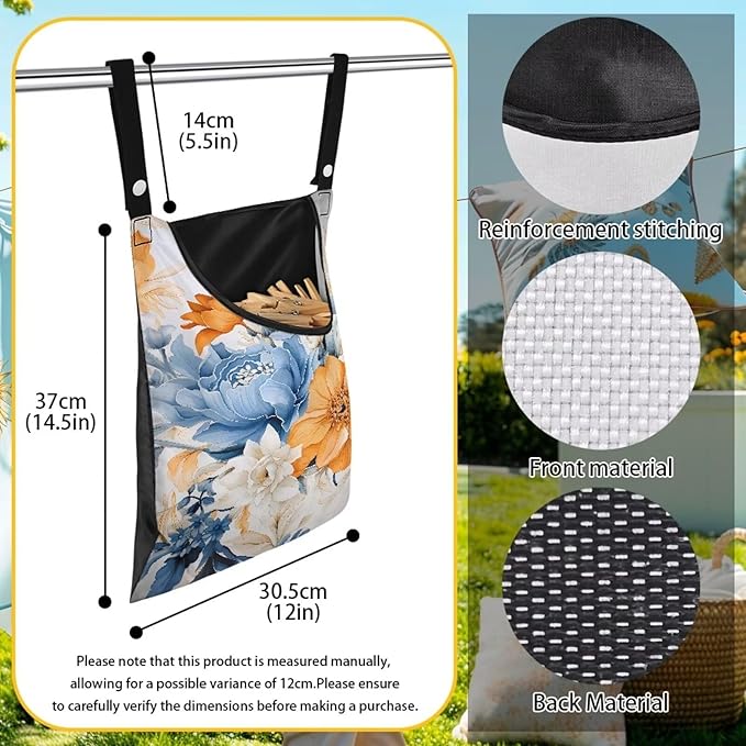 Art Flowers Clothespin Bag - Image 6
