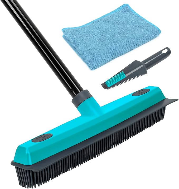 MAVRIZ Pet Hair Removal Broom Carpet Rake Rubber Broom by MAVRIZ