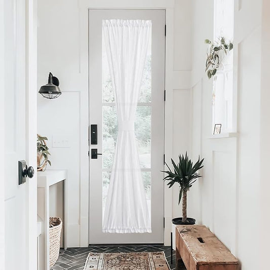 NICETOWN Sidelight French Door Panel, Linen Textured Look Translucent Privacy by NICETOWN