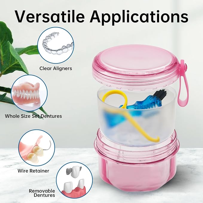 Denture Bath Case Denture Cleaning Cup - Image 4