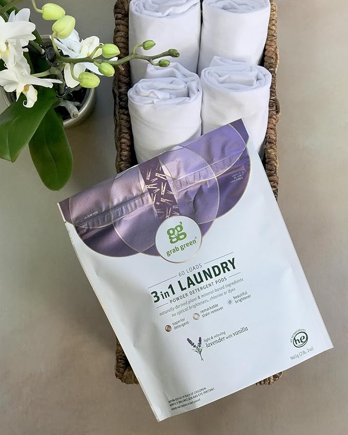 Grab Green 3-in-1 Laundry Detergent Pods, Lavender Vanilla Scent, Plant and - Image 10