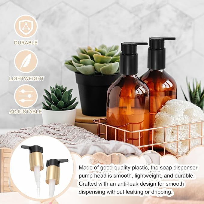 uxcell 2 Pcs Soap Dispenser Pump Heads, Hand Soap Dispensers Top Pumps - Image 4