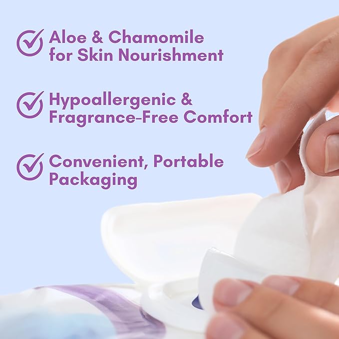 Nurture XL Antibacterial Body & Hand Wipes | Alcohol-Free Antiseptic Wet - Image 4