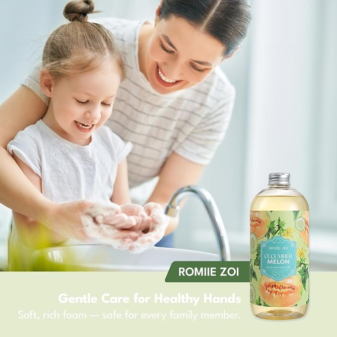 ROMIIE ZOI Liquid Hand Soap Refill, Cucumber&melon, Gentle & Moisturizing - Image 6