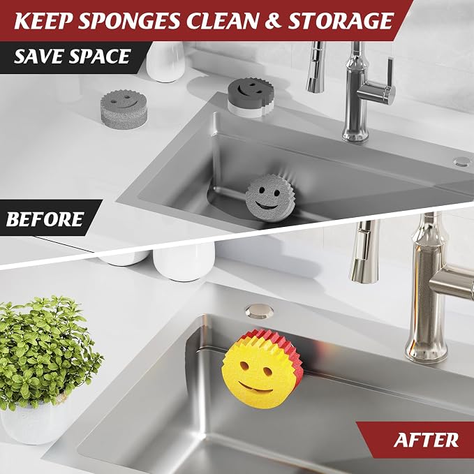Sponge Holder for Kitchen Sink, Sink Caddy Organizer - Image 7