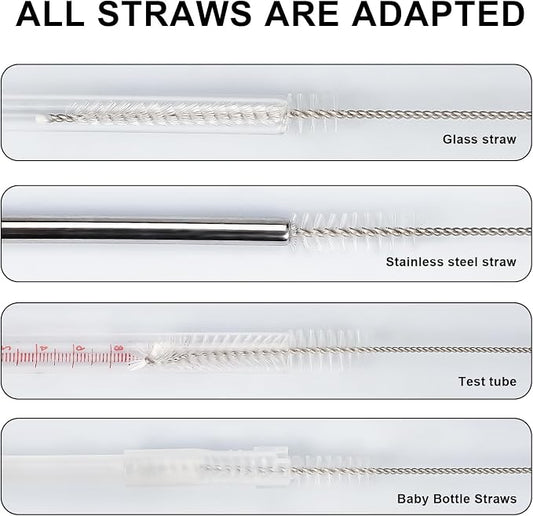 Straw Cleaner Brushes Sets, 12 Pieces 8.2 Inch Botthle Cleaning Brush and Nylon - Image 2