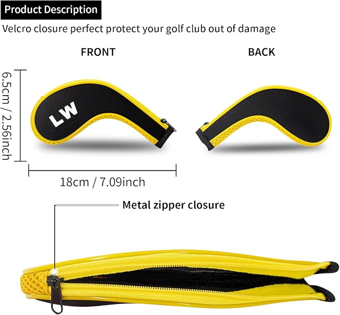 Golf 12pcs Thick Synthetic Golf Iron Head Covers Set Headcover Fit All Brands - Image 2
