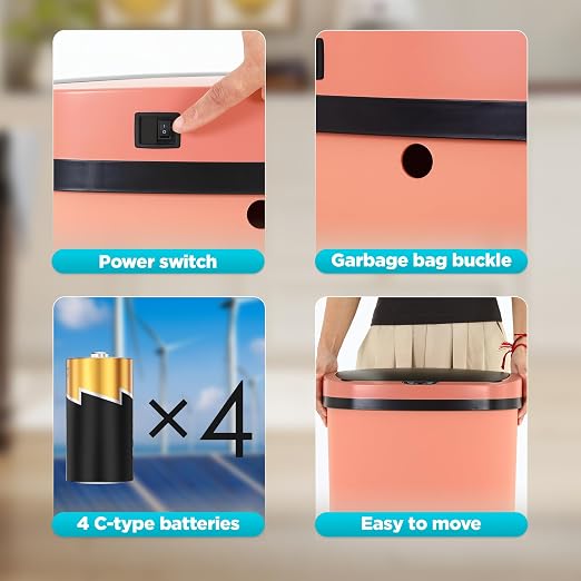 Automatic Motion Sensor Bathroom Trash Can - Image 6