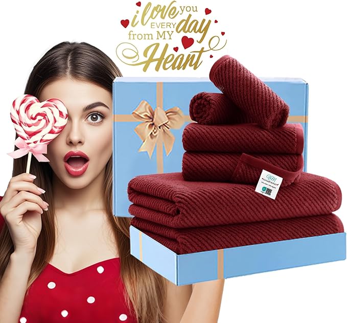 VOOVA & MOVAS Burgundy Towel Set - Image 6